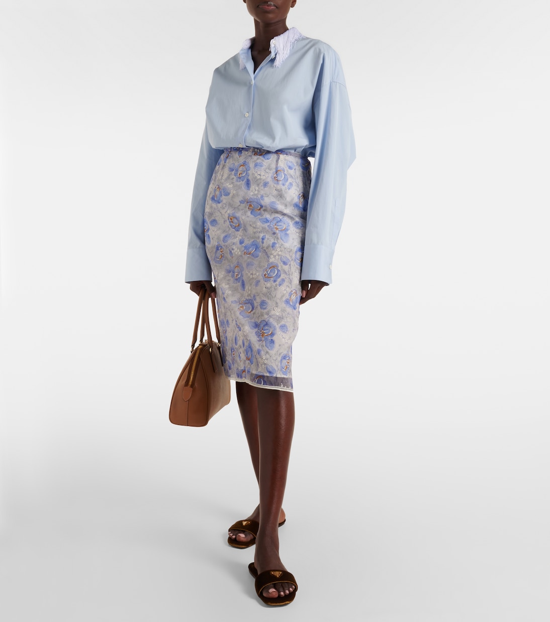Pantoletten aus Samt | Prada