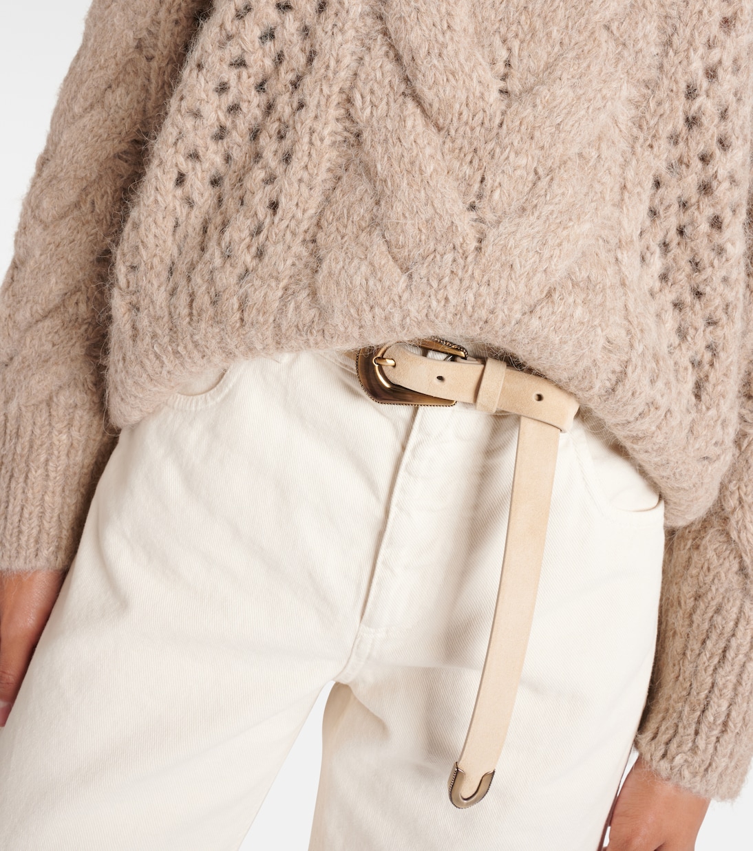 Pullover in misto cotone a trecce | Brunello Cucinelli