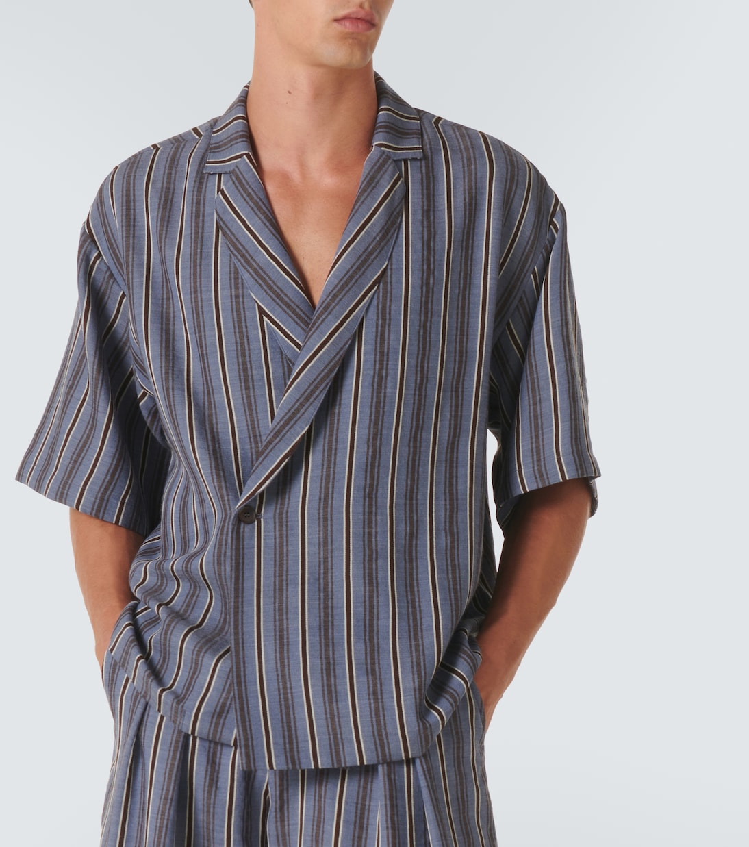 Camisa de lana virgen a rayas | King & Tuckfield