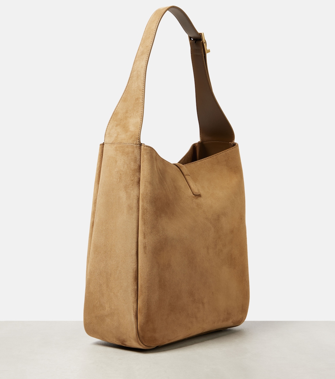 Sac Le 5 à 7 Supple Large en daim | Saint Laurent
