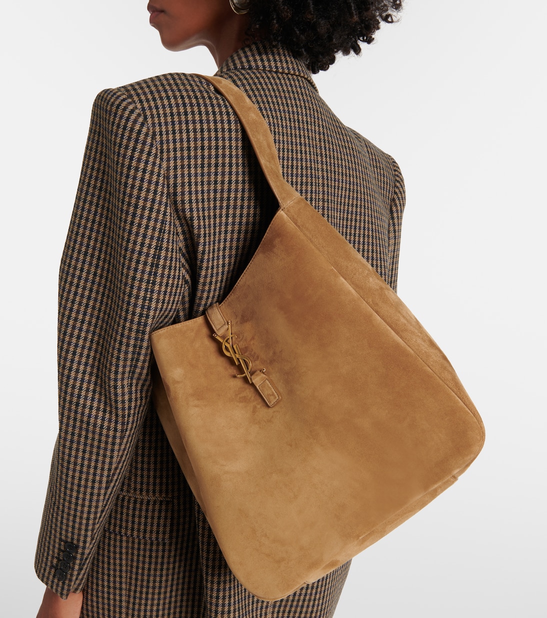 Sac Le 5 à 7 Supple Large en daim | Saint Laurent
