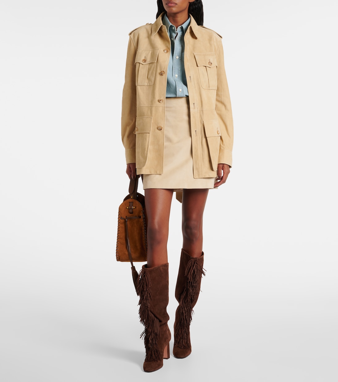 Minirock Carreen aus Veloursleder | Ralph Lauren Collection