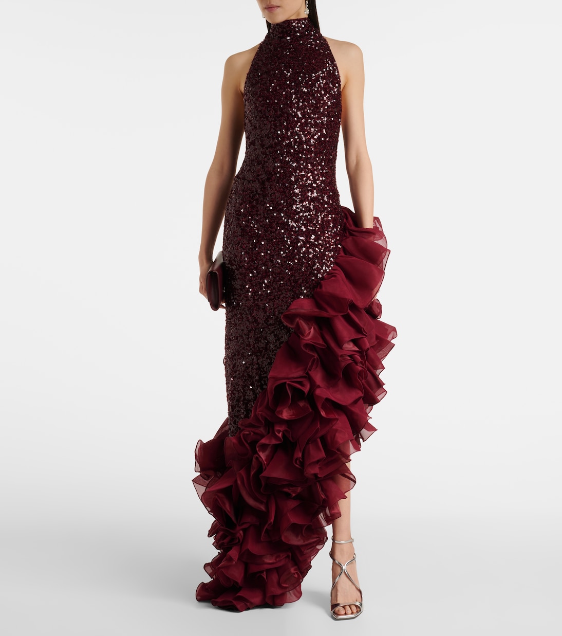 Ruffled sequined midi dress | Rotate
