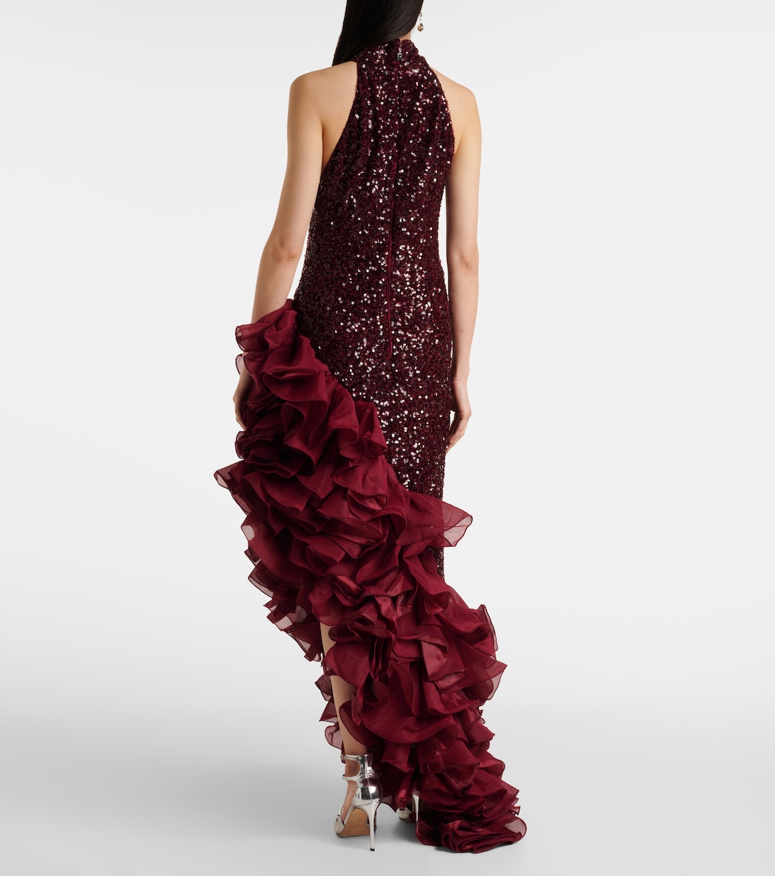 Ruffled sequined midi dress | Rotate
