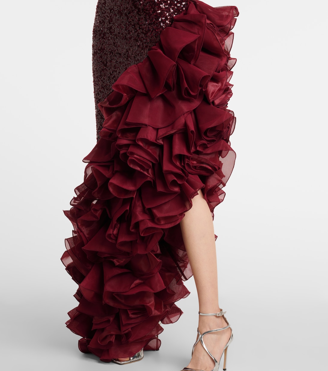 Ruffled sequined midi dress | Rotate