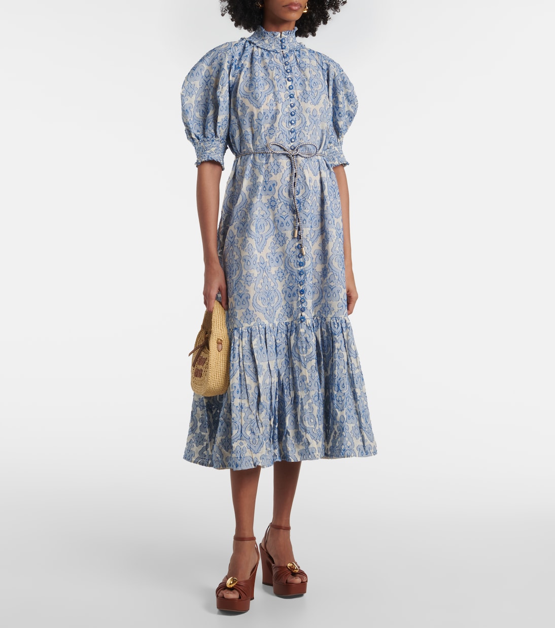 Abito midi in cotone Wylie Lantern | Zimmermann