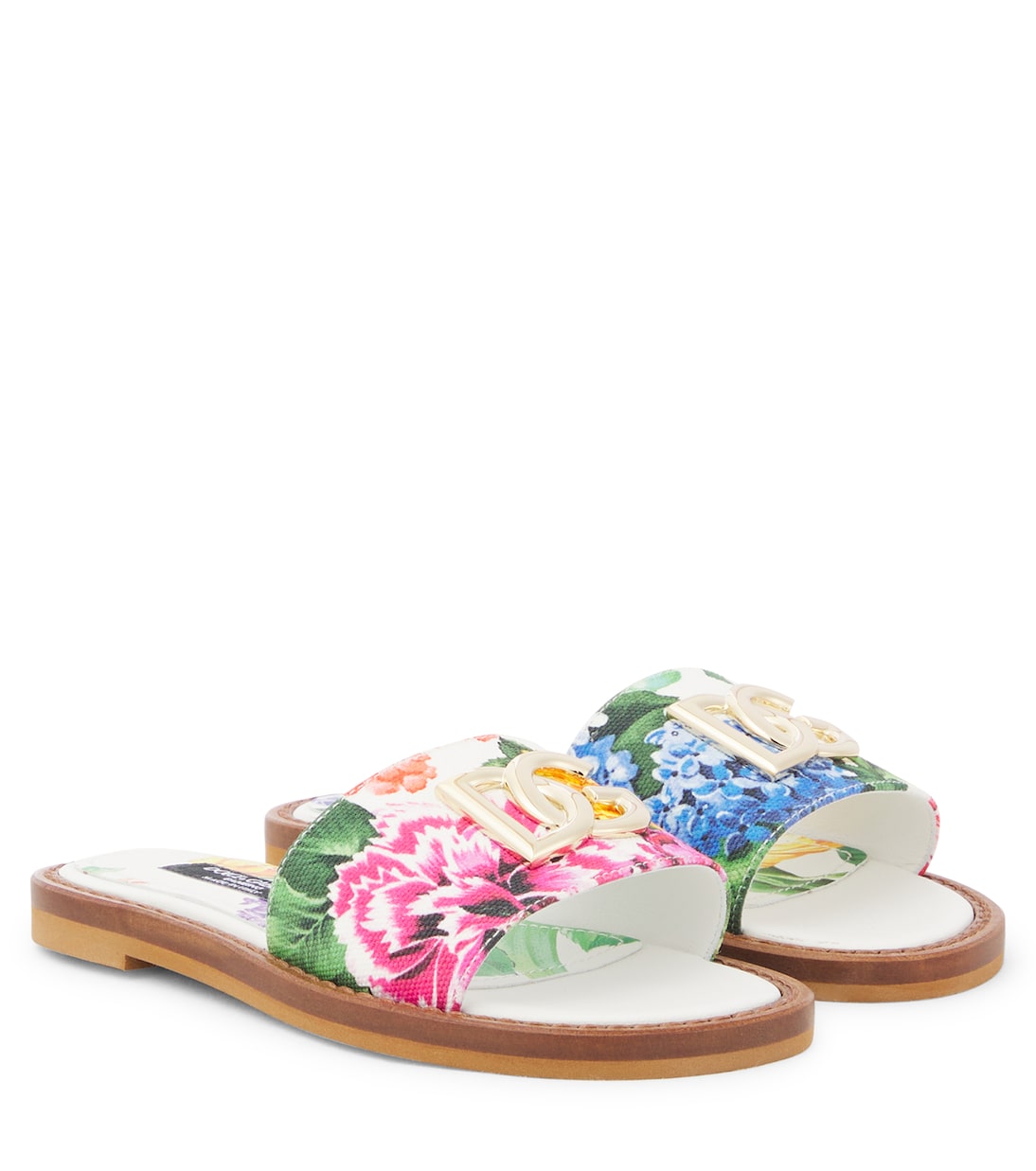 Sandali in canvas con stampa floreale | Dolce&Gabbana Kids