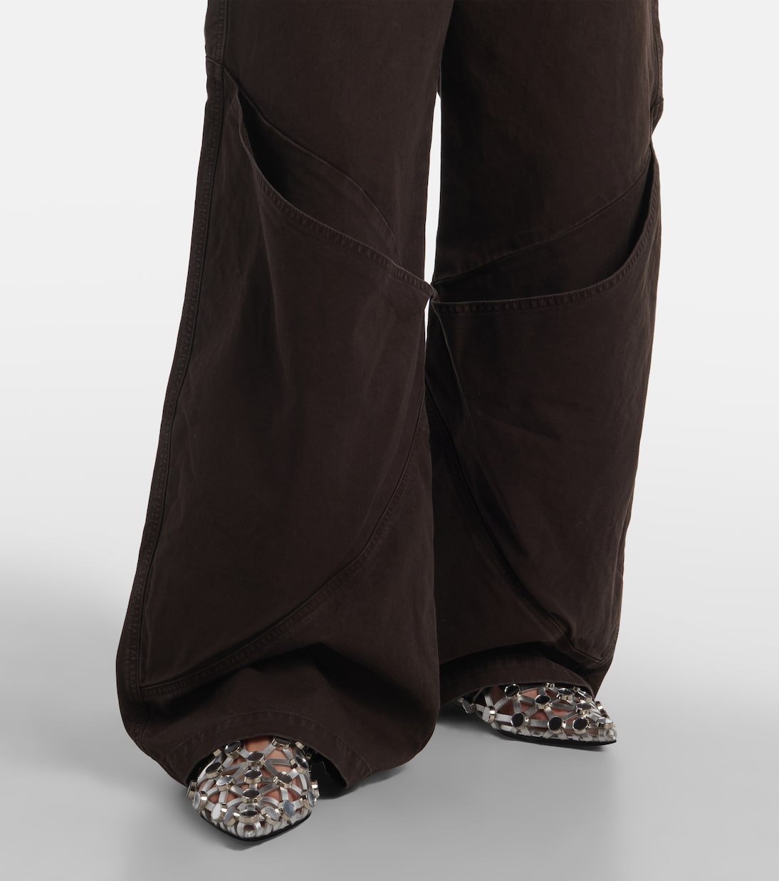 Jeans a gamba larga e vita alta | The Attico