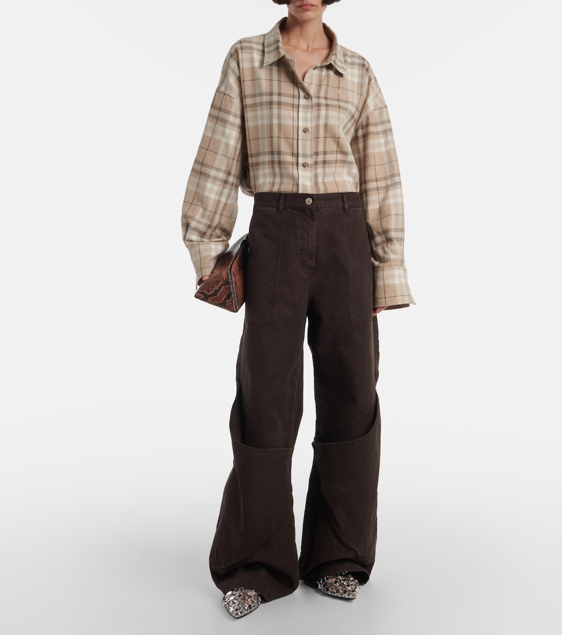 Jeans a gamba larga e vita alta | The Attico
