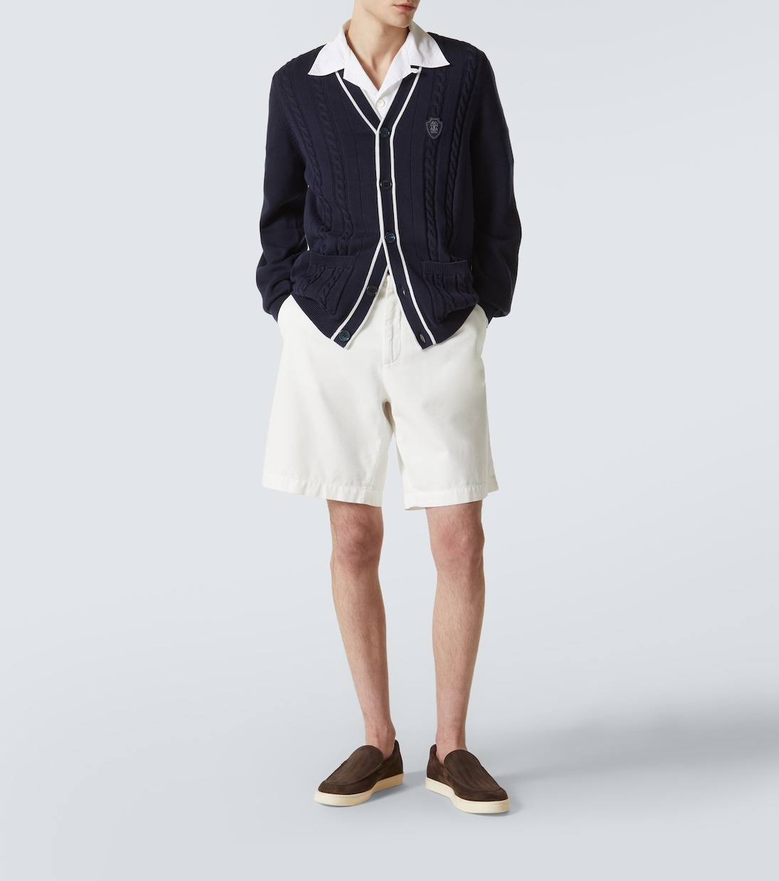 Herringbone suede loafers | Brunello Cucinelli