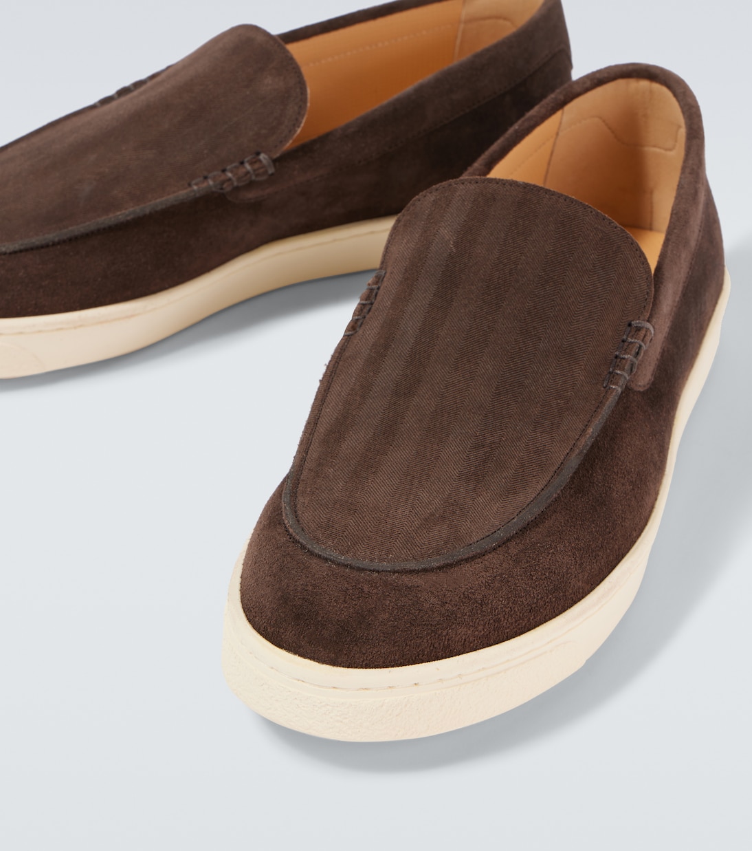 Herringbone suede loafers | Brunello Cucinelli