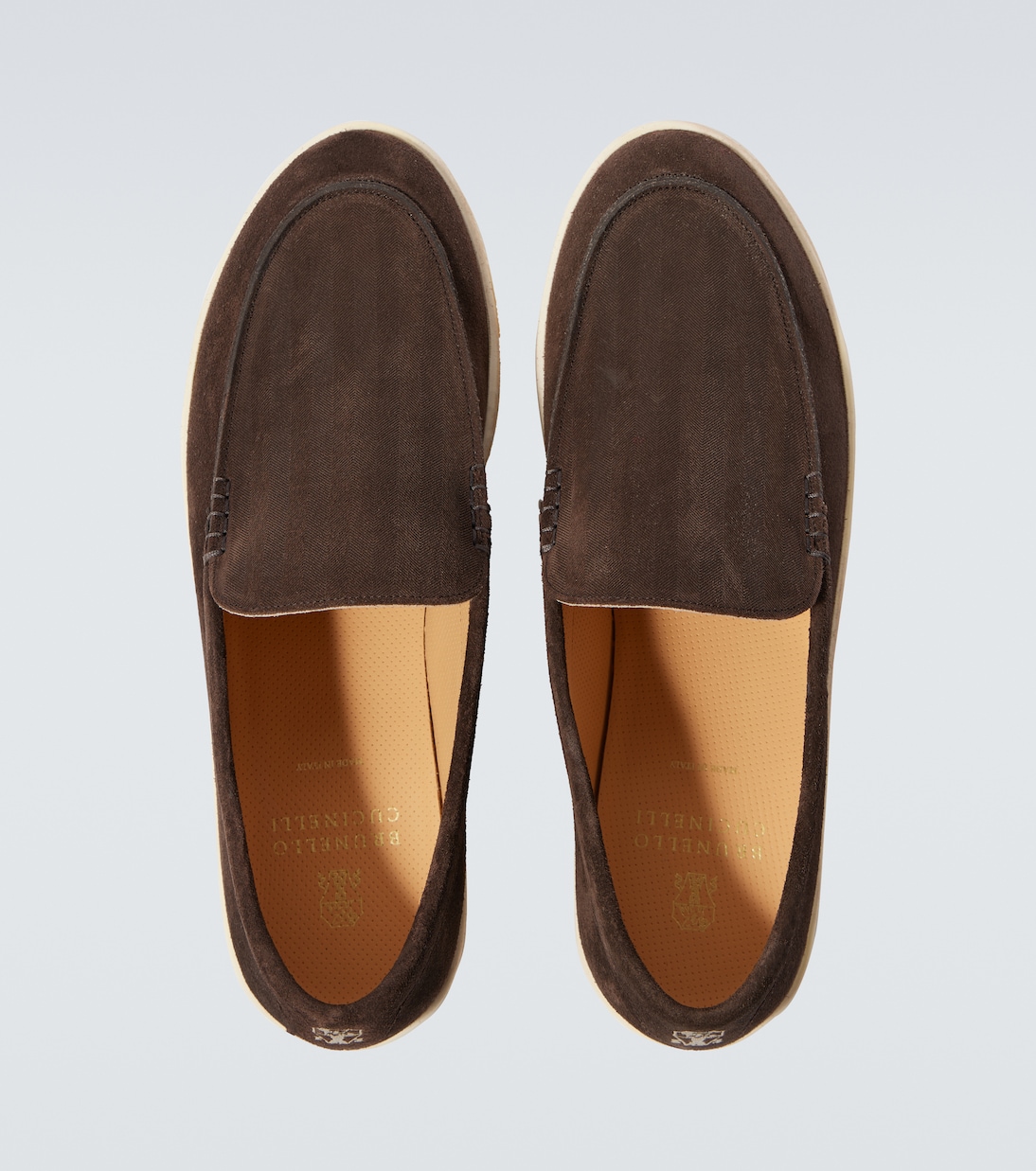 Herringbone suede loafers | Brunello Cucinelli