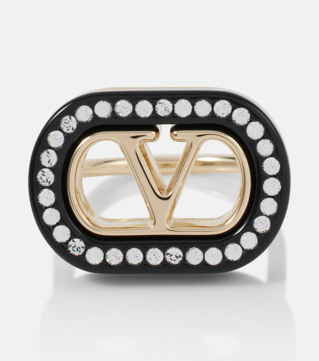 Anello con logo V Valentino, dettagli decorati per uno stile giovane e moderno