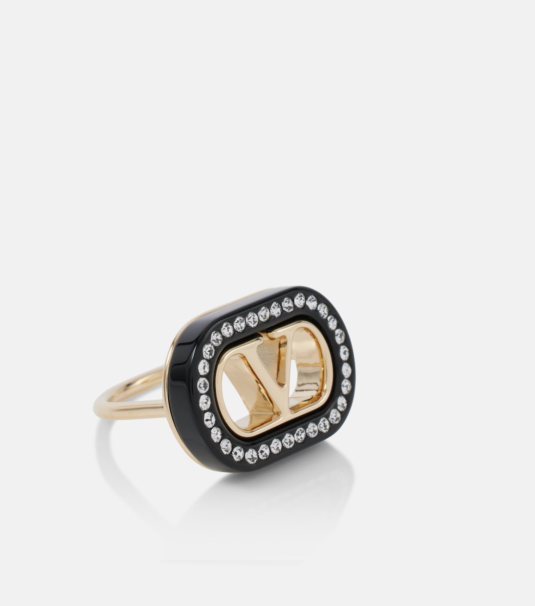 Anello con logo V Valentino, dettagli decorati per uno stile giovane e moderno