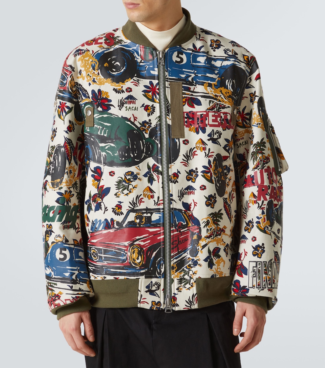 Bomber in cotone con stampa | Sacai