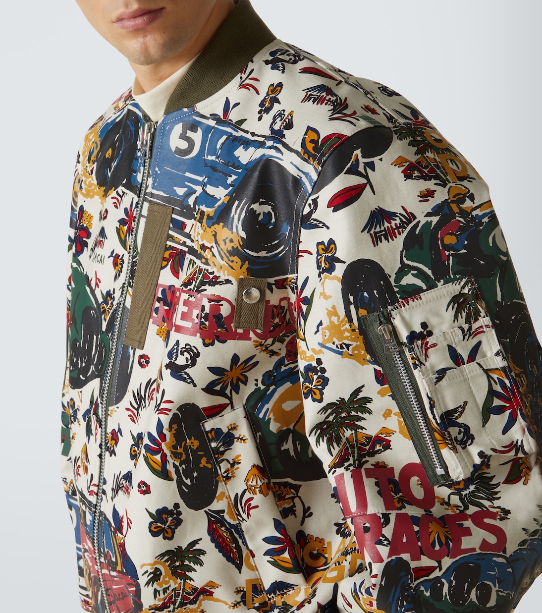 Bomber in cotone con stampa | Sacai