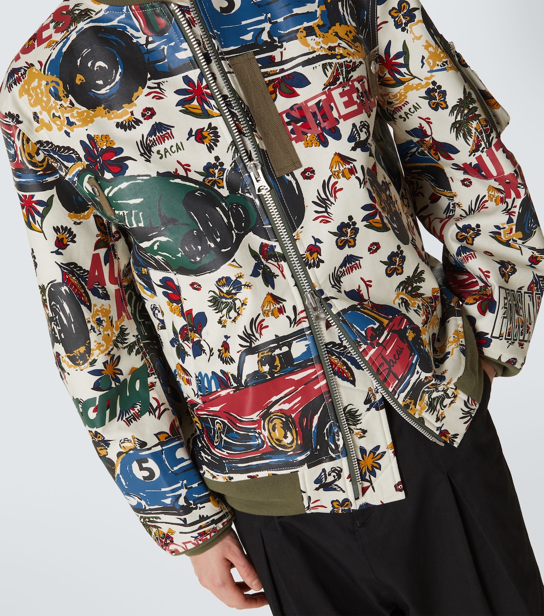 Bomber in cotone con stampa | Sacai