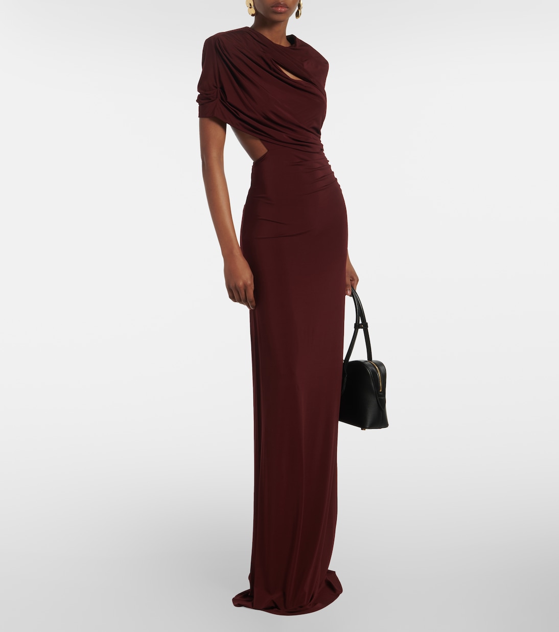 Draped open-back satin gown | Stella McCartney