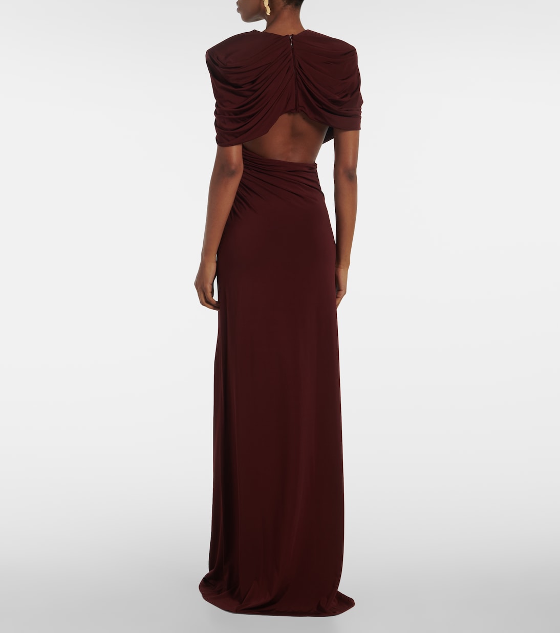 Draped open-back satin gown | Stella McCartney