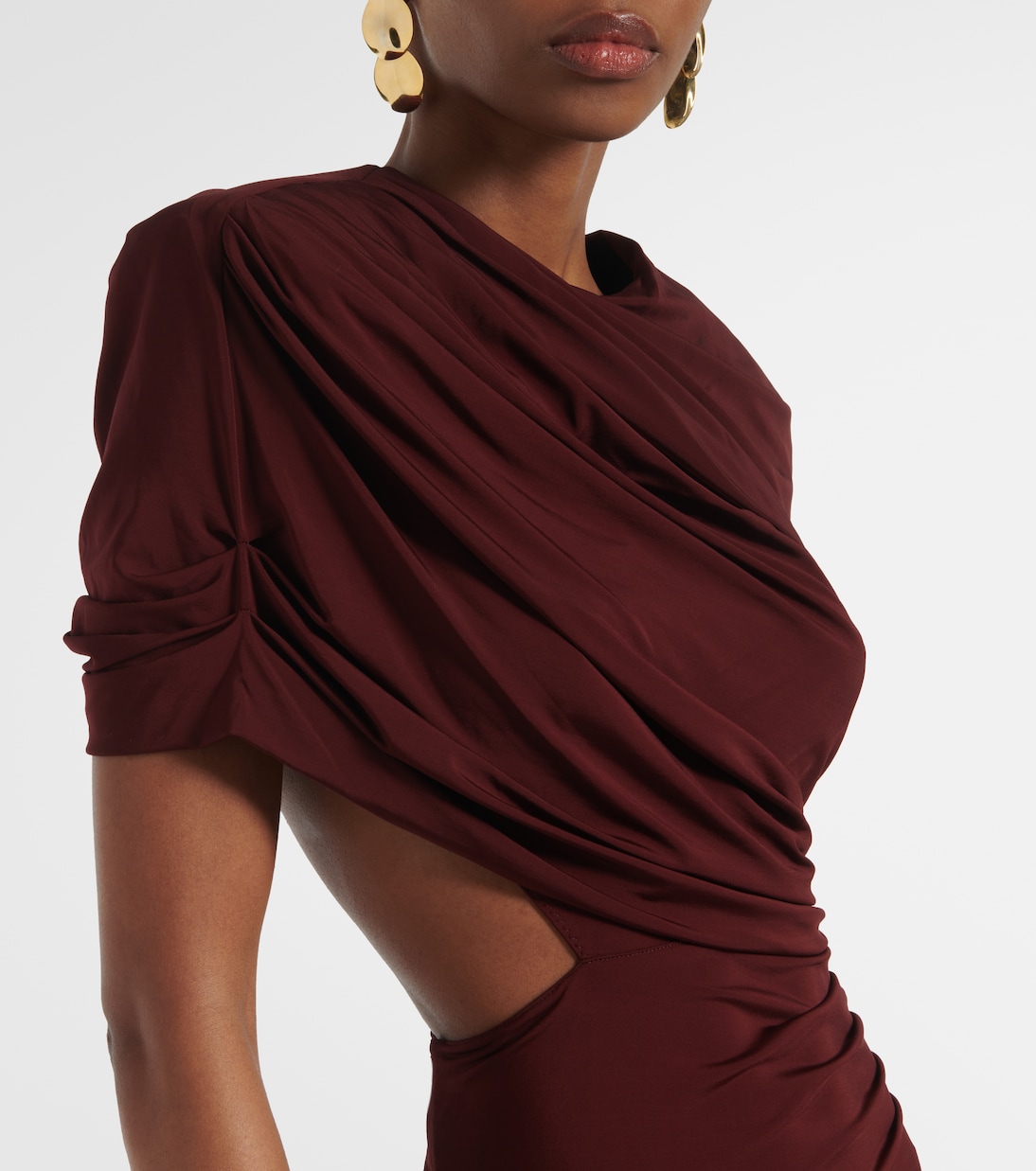 Draped open-back satin gown | Stella McCartney