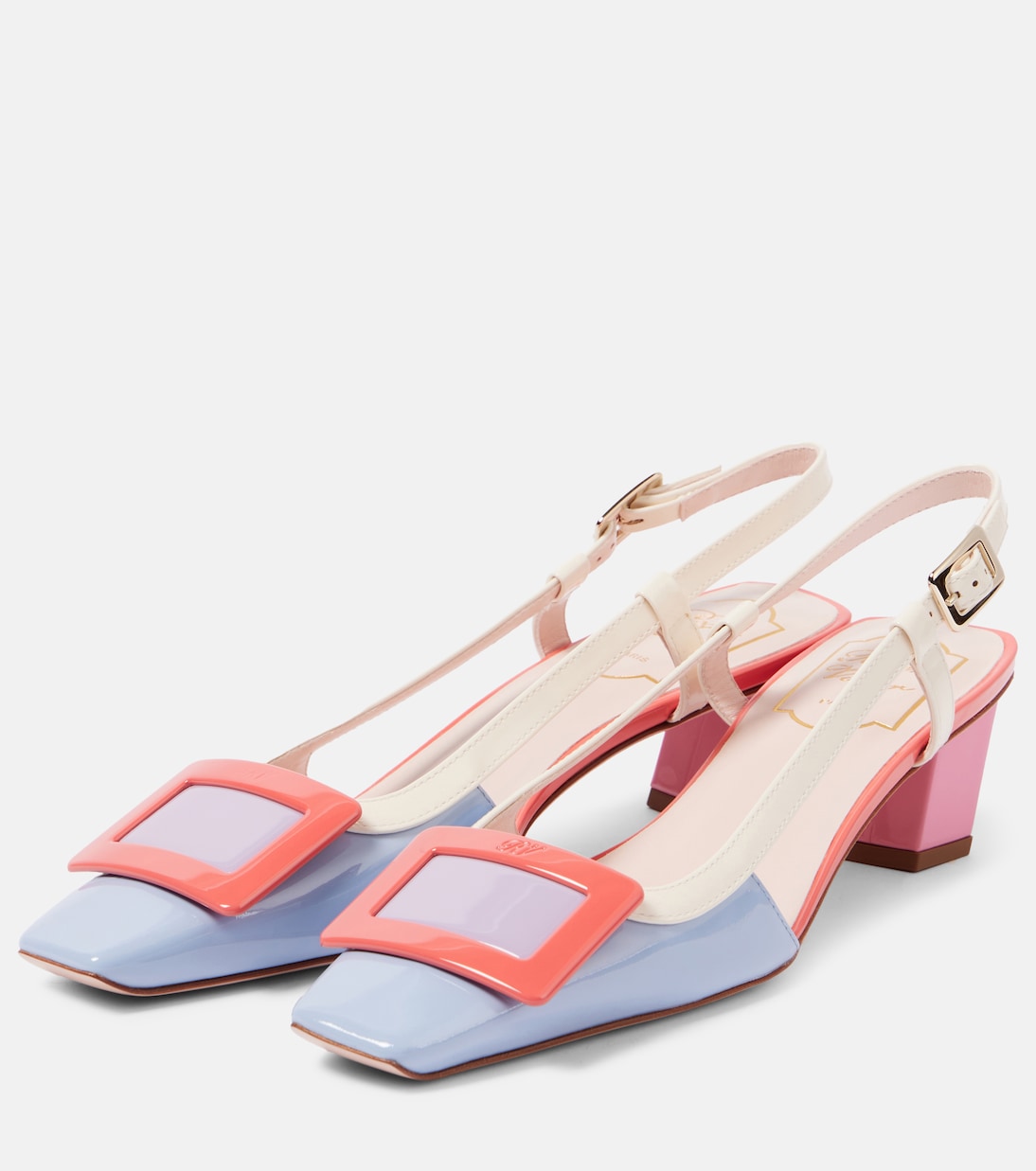 Scarpe con Tacco ROGER VIVIER Belle Vivier in Vernice con Cinturino a T