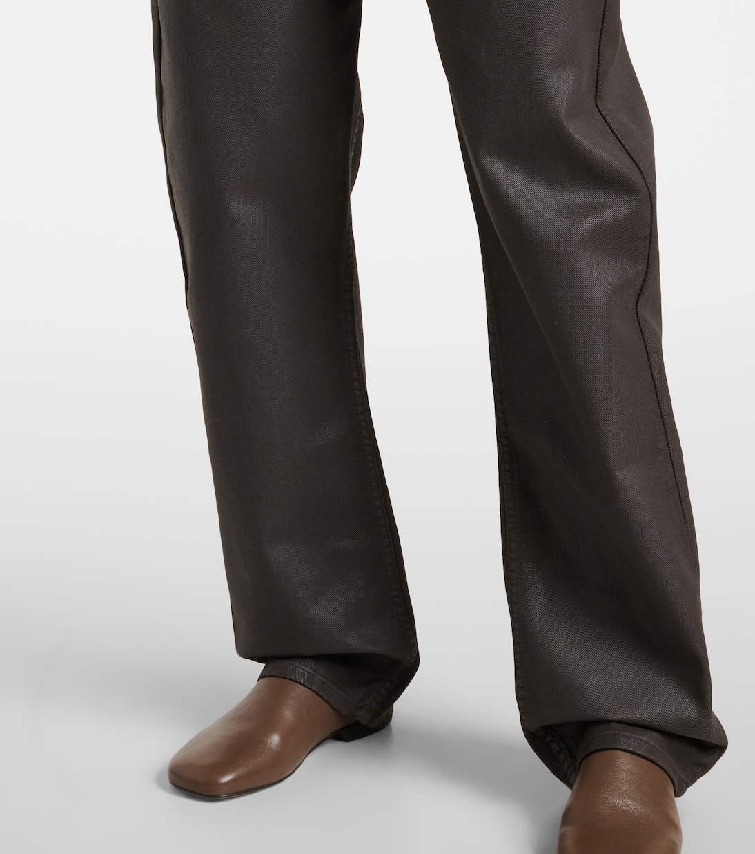 Pantaloni a gamba larga in cotone a vita alta | Lemaire