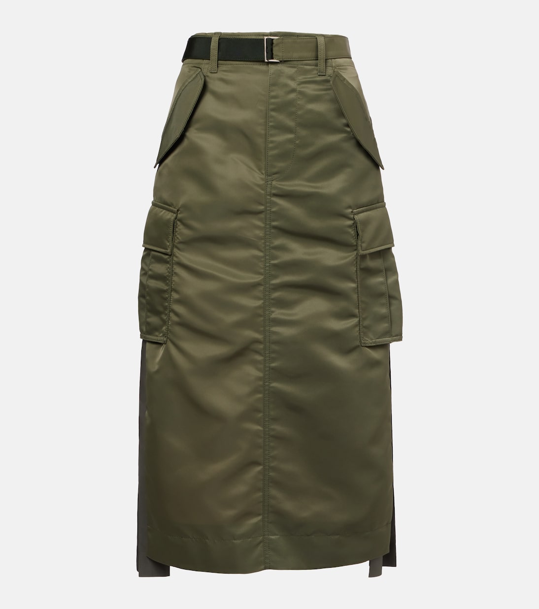 Falda midi de sarga de nylon  | Sacai