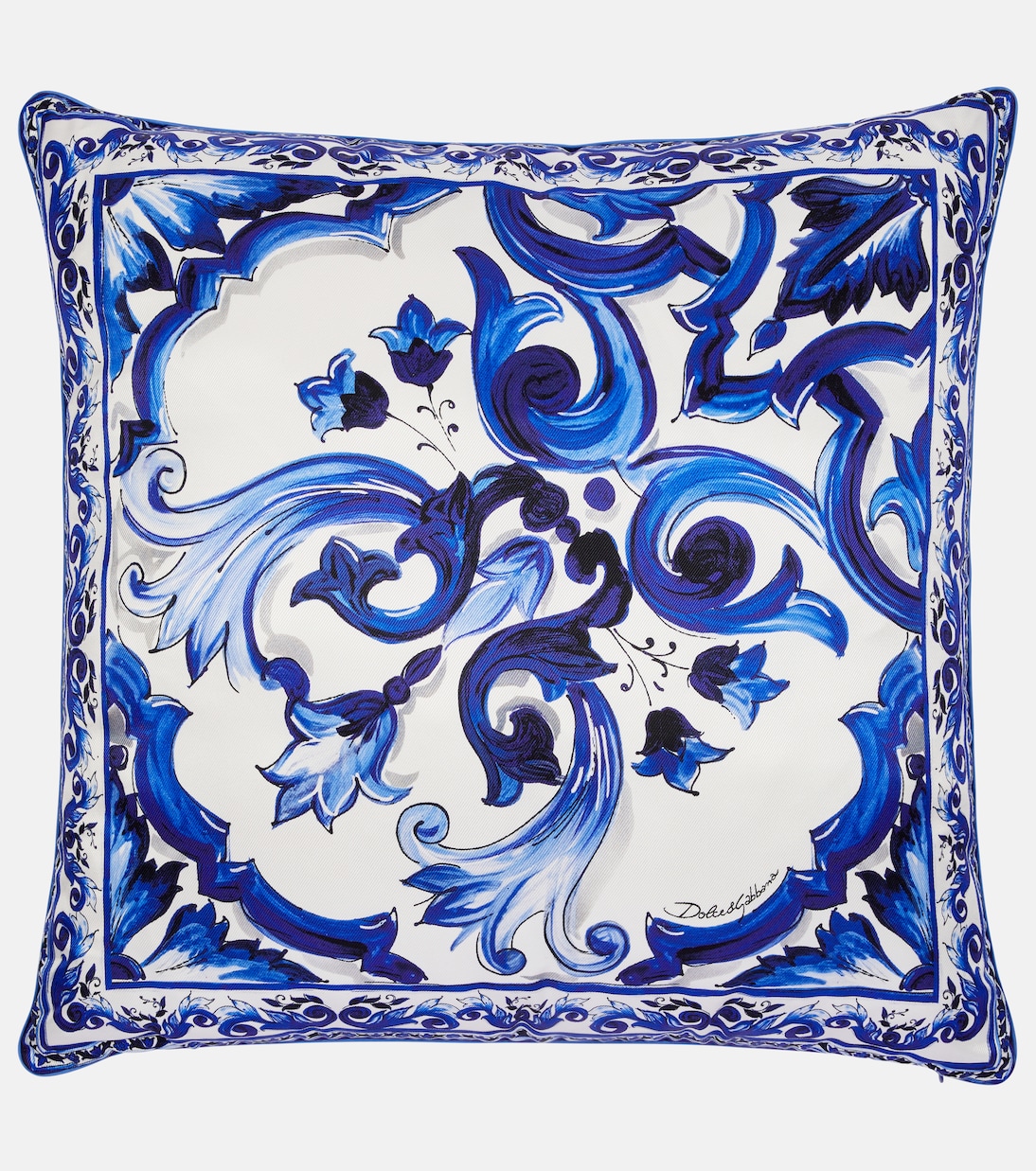 Medium printed silk twill cushion | Dolce&Gabbana Casa