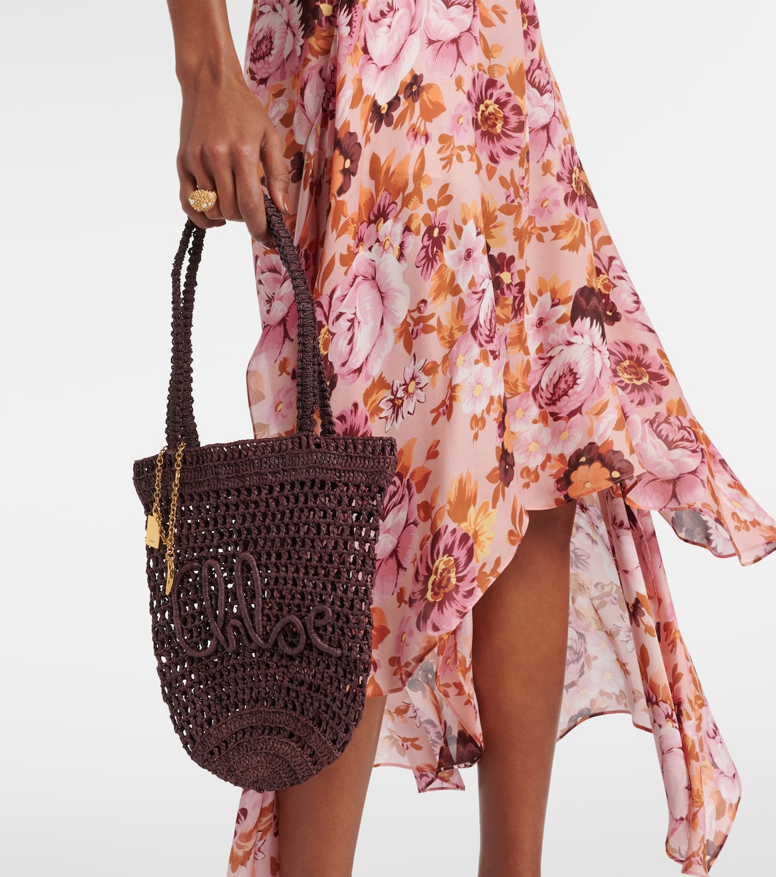 Summer Banana Small raffia tote bag | Chloé