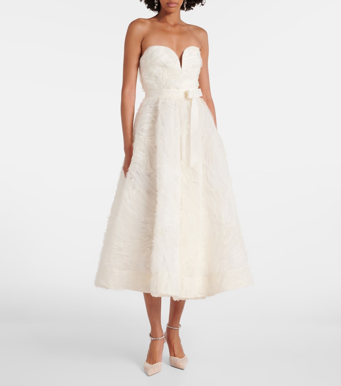 Abito midi Bridal Willow in tulle | Rebecca Vallance