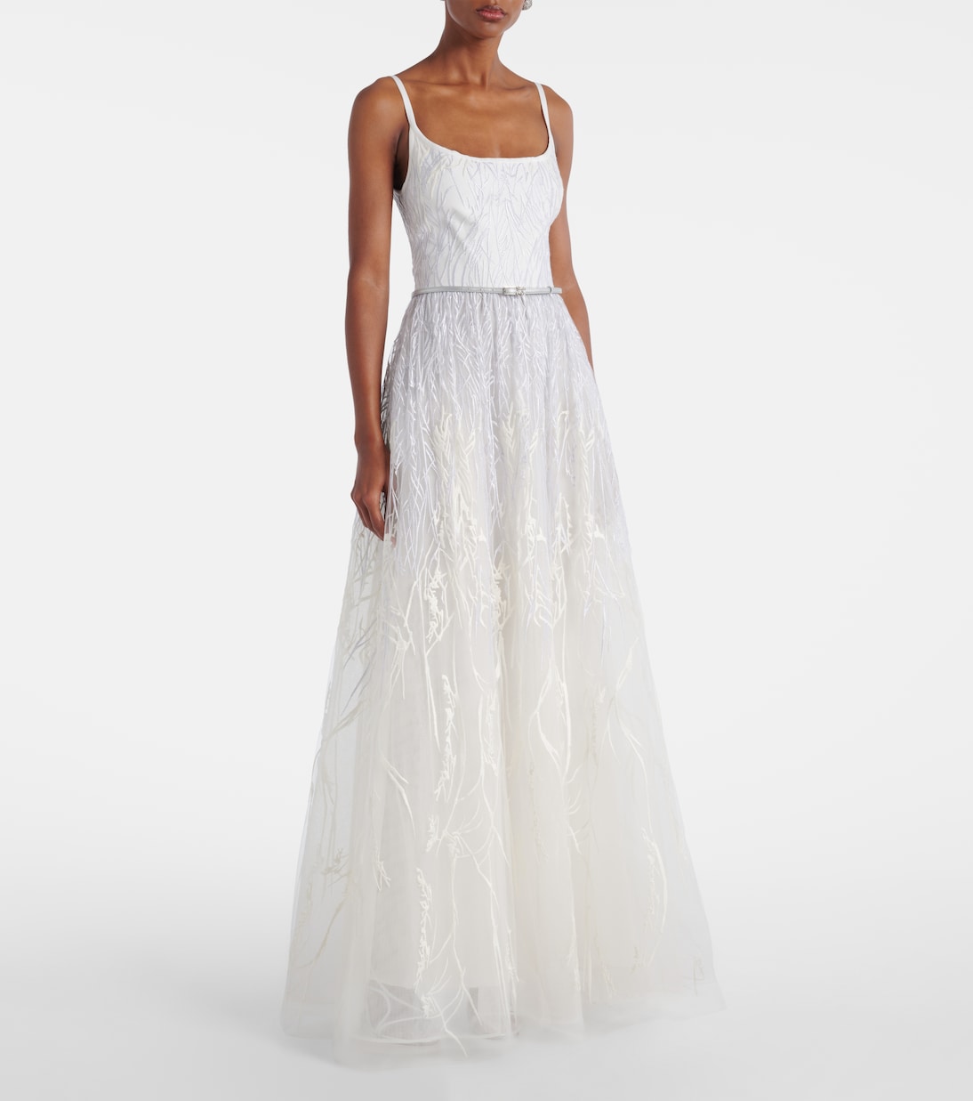 Vestido de novia de tul bordado | Elie Saab