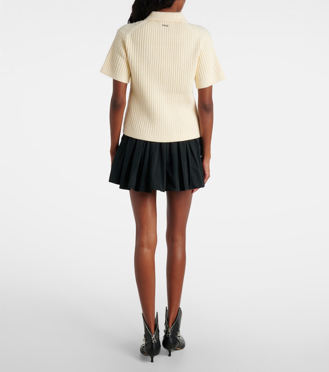 Polo in misto lana e cotone a trecce | JW Anderson