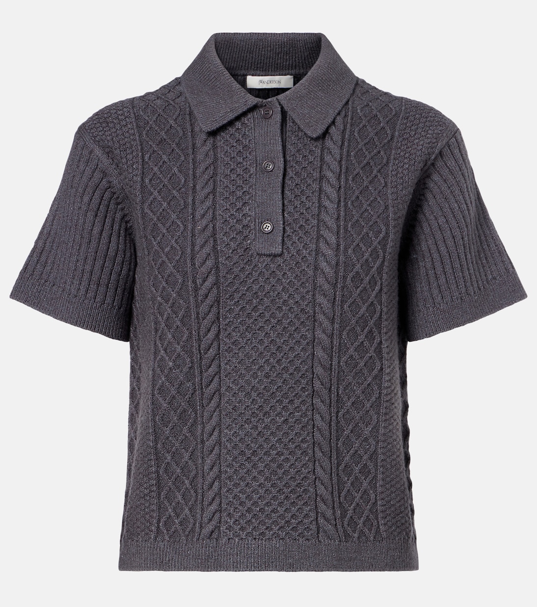 Polo trenzado en mezcla de lana y algodón | JW Anderson