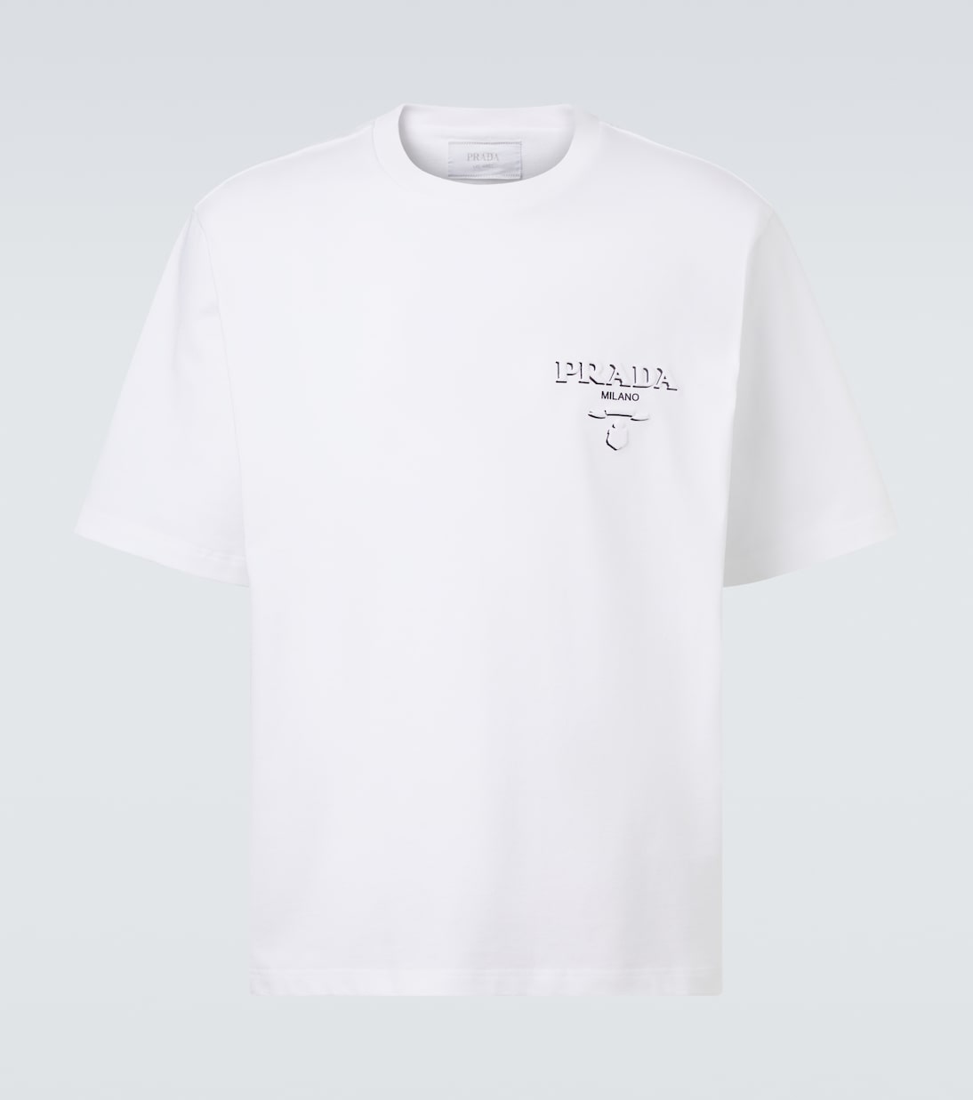 Camiseta de jersey de algodón oversized  | Prada