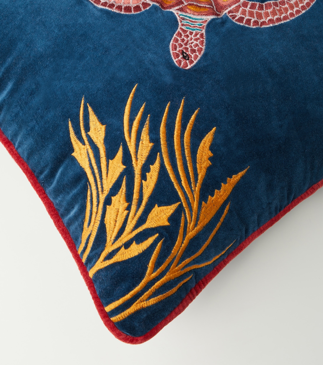 Cojín Tropical de terciopelo de algodón | Les-Ottomans