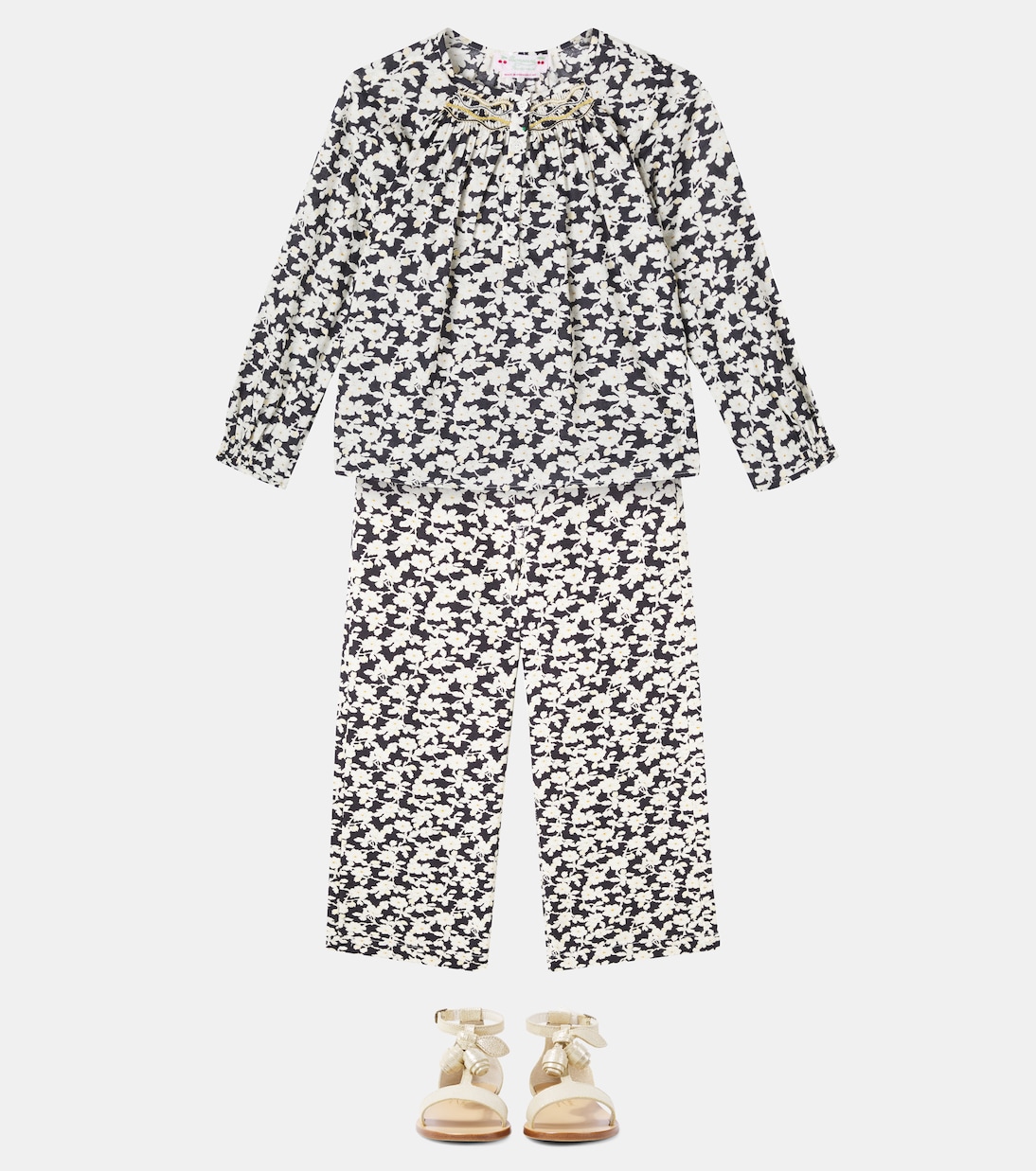 Chemise Biancarosa en coton à fleurs | Bonpoint