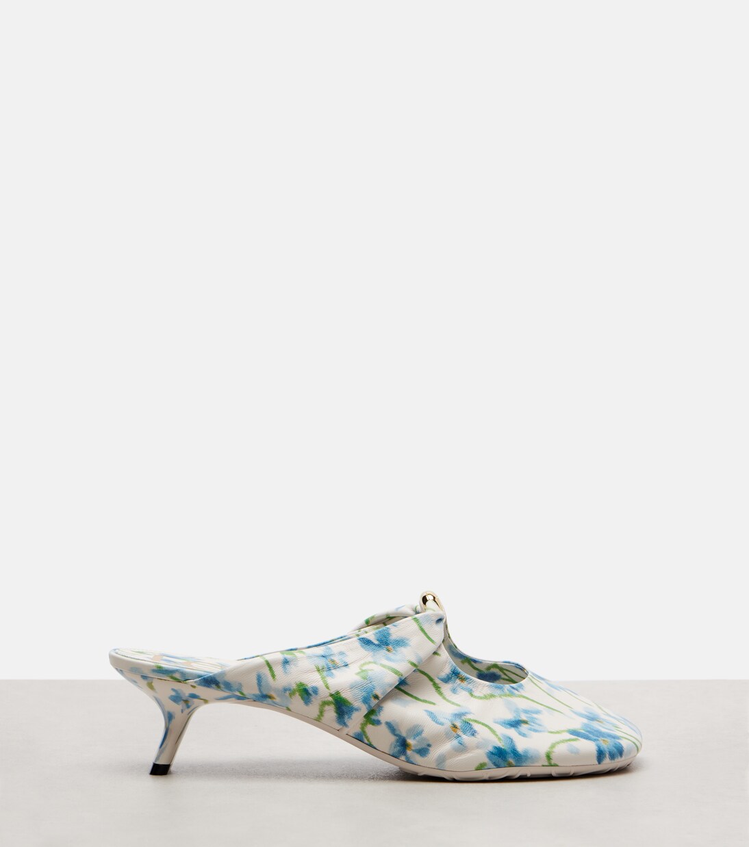 Pebble Soft 45 floral leather mules | Loewe
