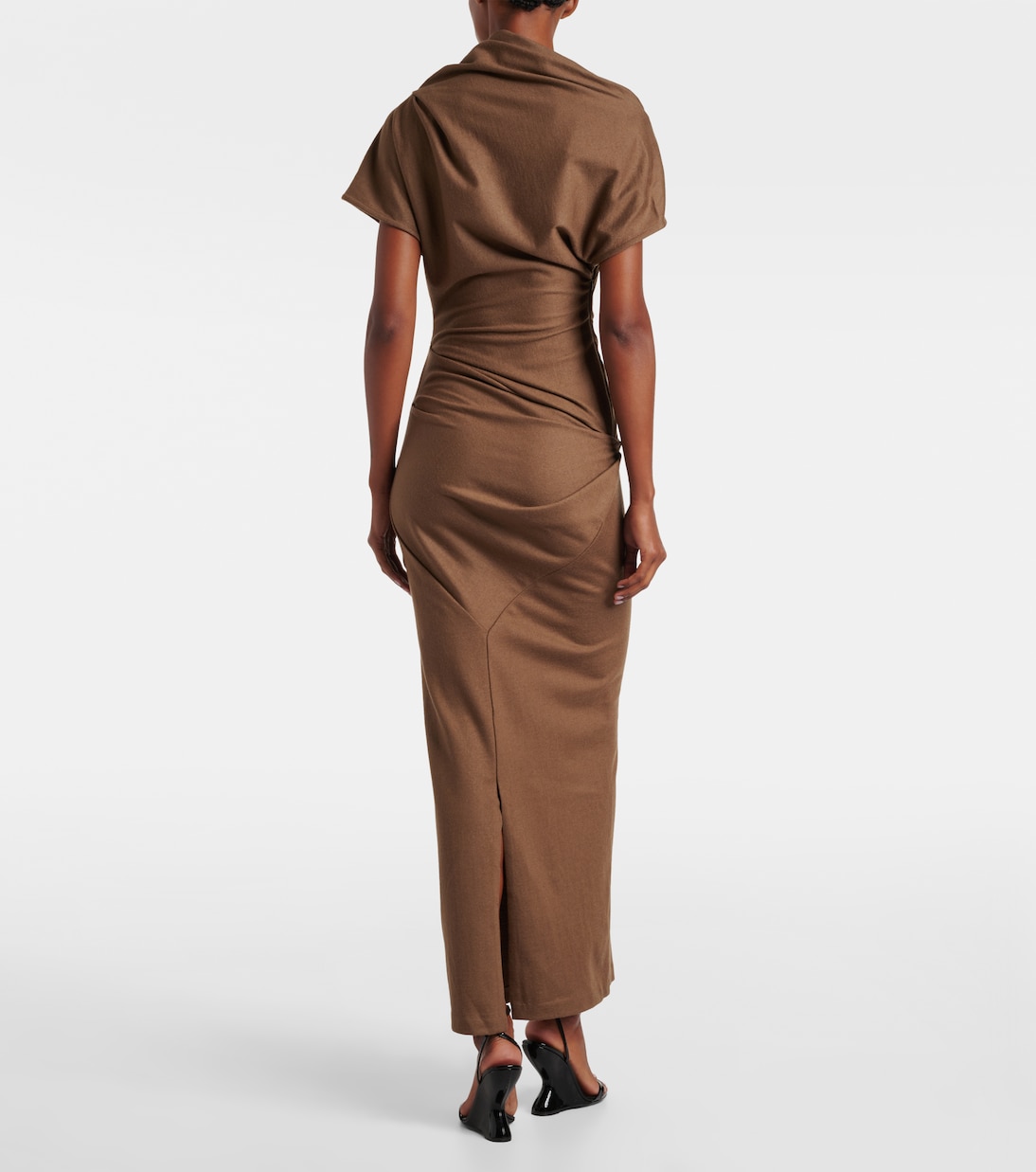 Draped wool maxi dress | Entire Studios