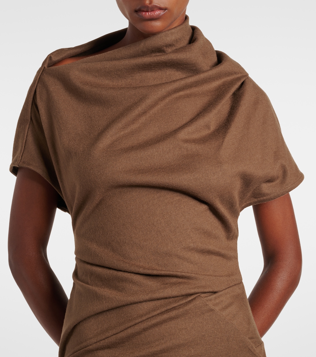 Draped wool maxi dress | Entire Studios