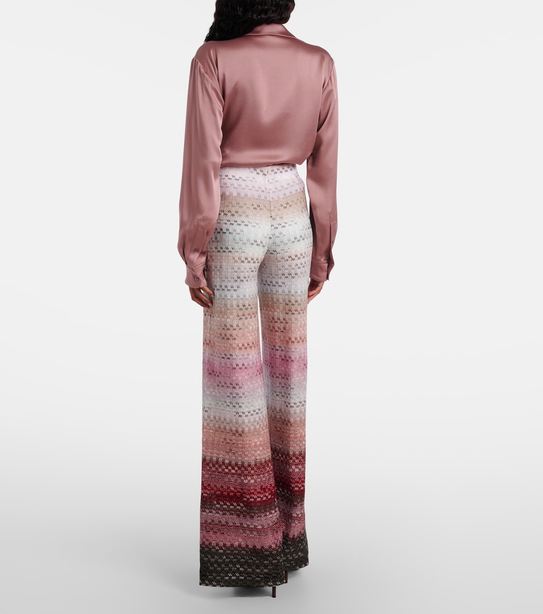 High-rise lamé flared pants | Missoni
