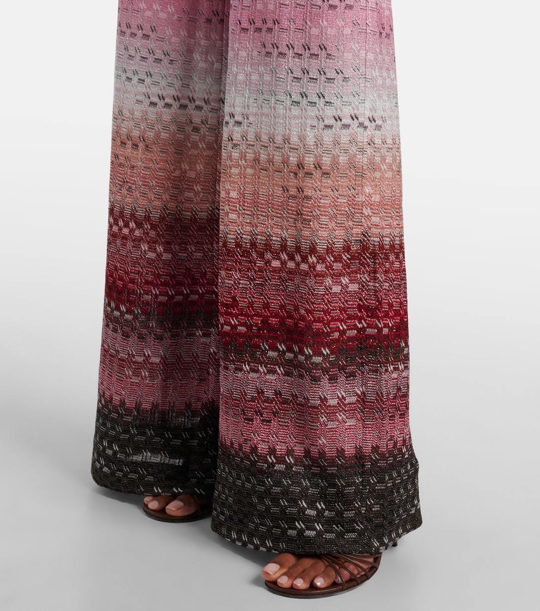 High-rise lamé flared pants | Missoni