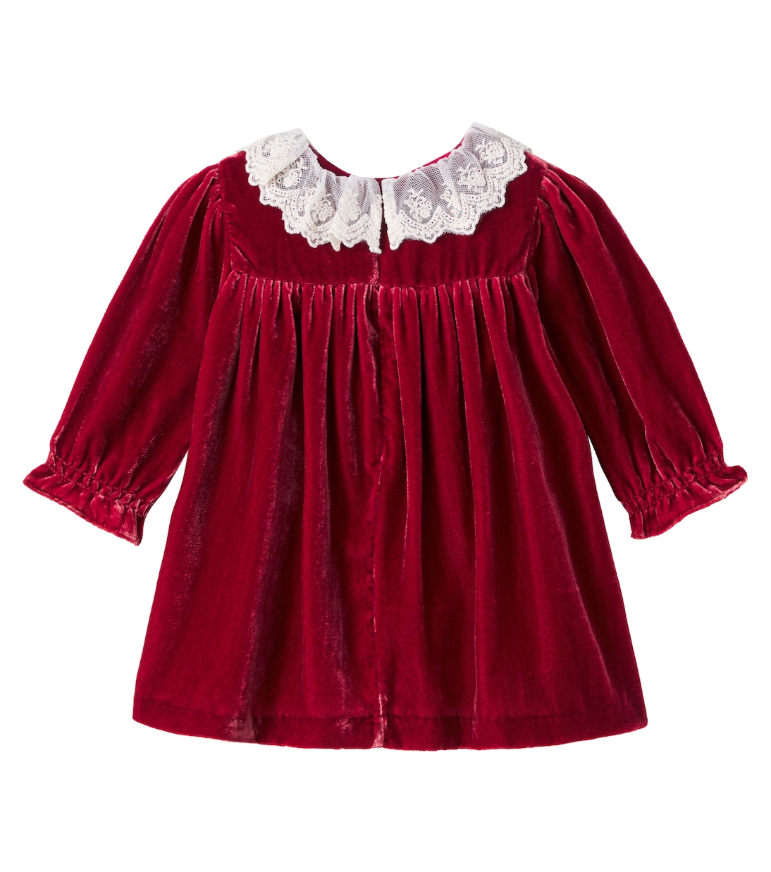 Martina lace-trimmed velvet dress | C'era Una Volta