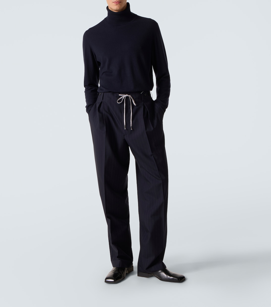 Pinstripe wool straight pants | Maison Margiela