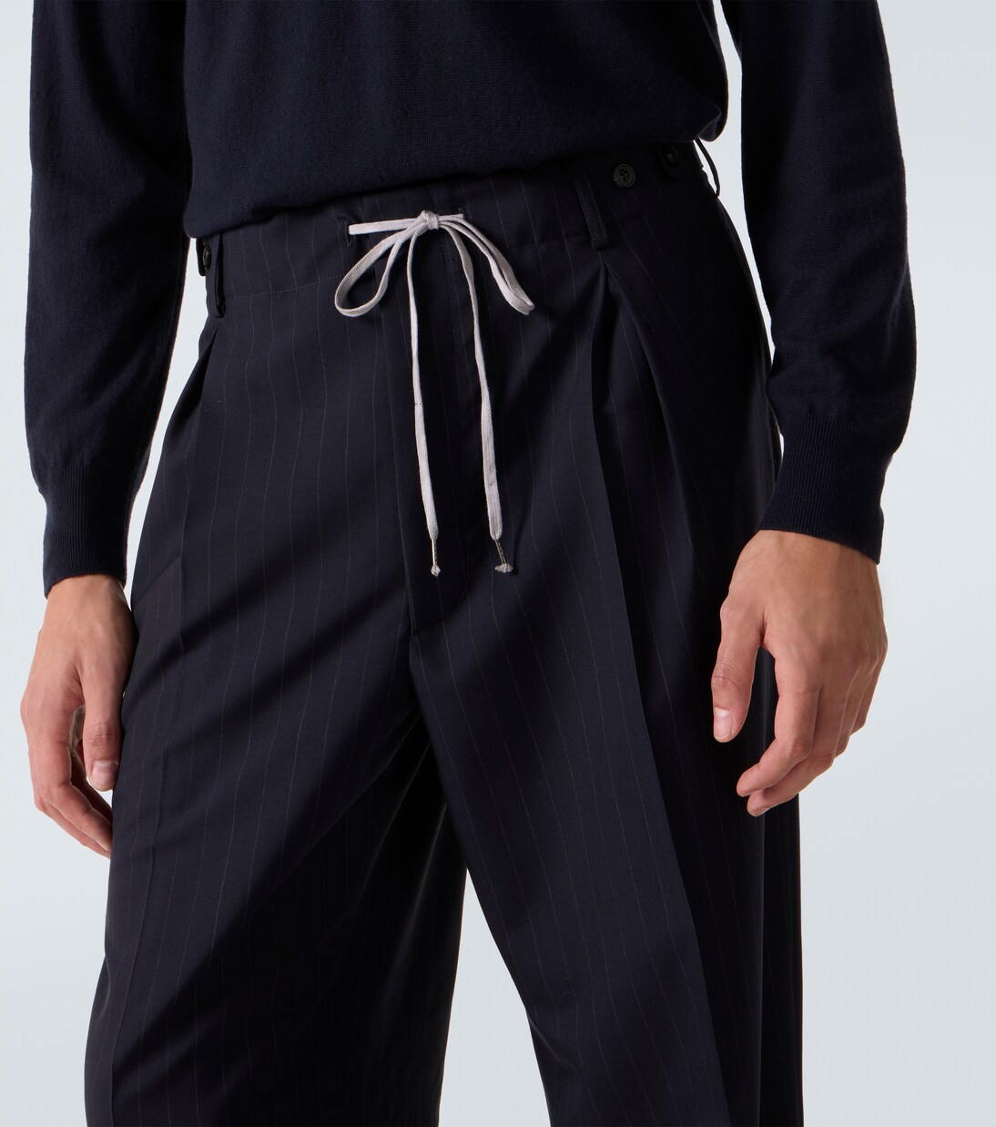 Pinstripe wool straight pants | Maison Margiela