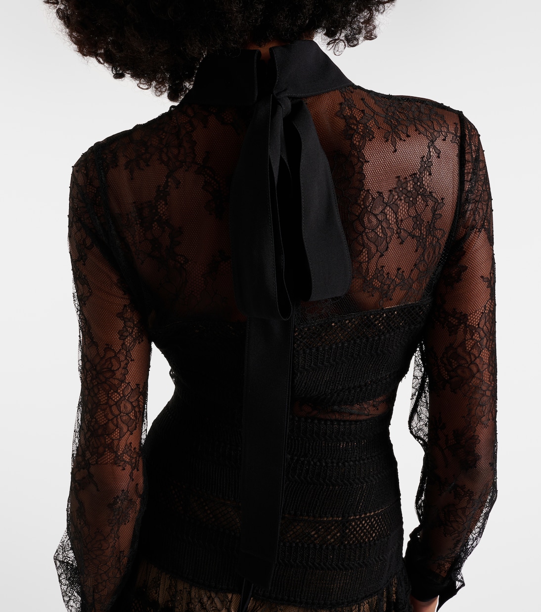 Lace and macramé midi dress | Elie Saab