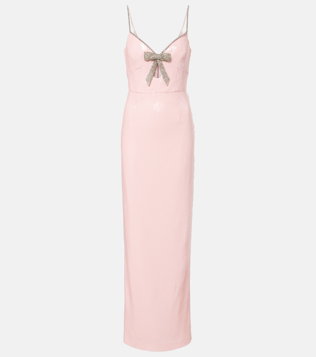 Lena bow-detail sequined gown | Rebecca Vallance