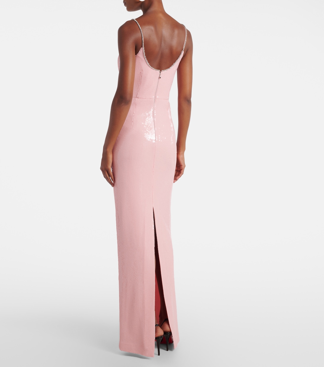 Lena bow-detail sequined gown | Rebecca Vallance