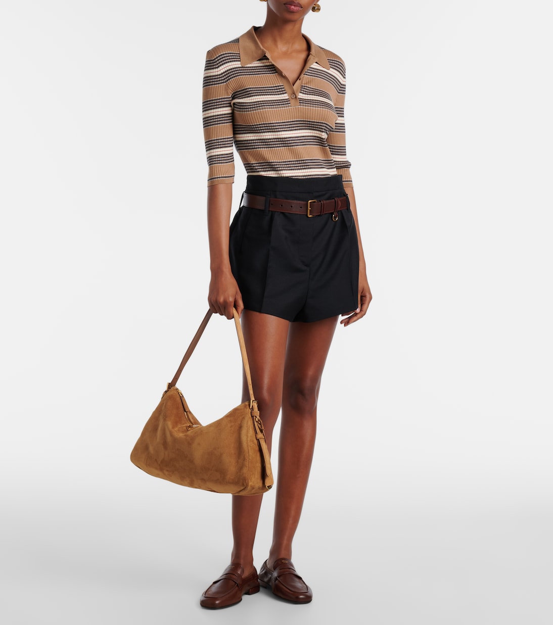 Prada Aimée Medium suede shoulder bag | Prada