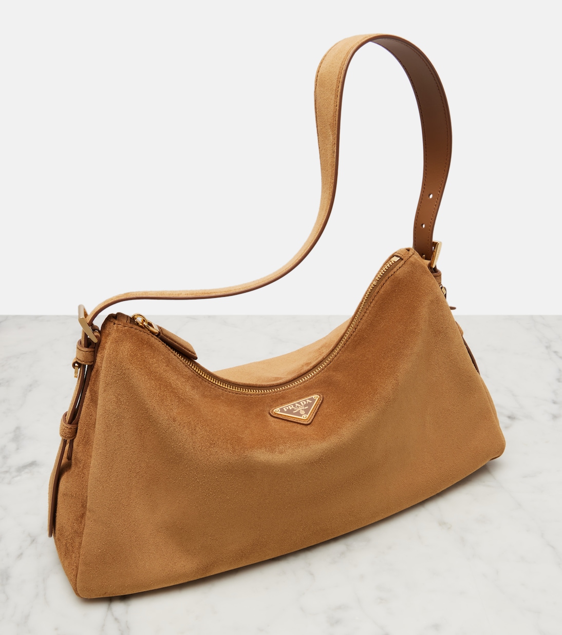 Prada Aimée Medium suede shoulder bag | Prada