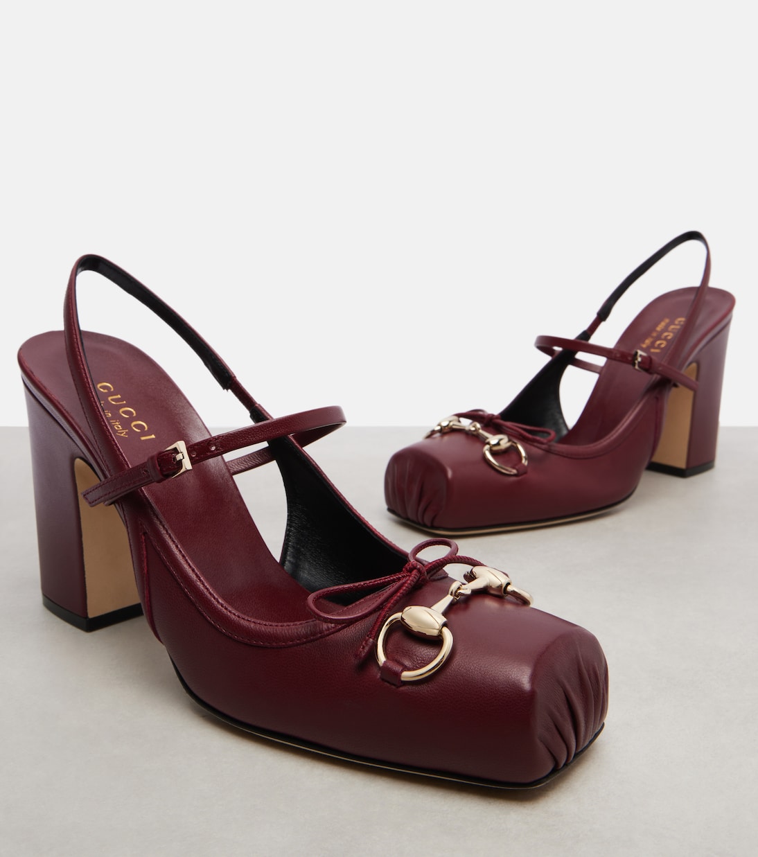 Slingback-Pumps Gucci Horsebit aus Leder | Gucci